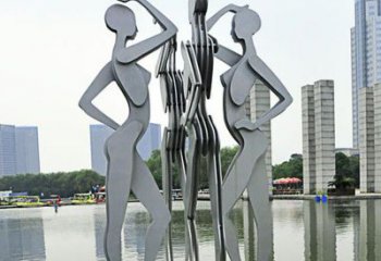 无锡优雅的不锈钢情侣跳舞雕塑