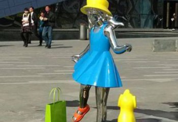 无锡中领雕塑：极致的不锈钢小女孩雕塑