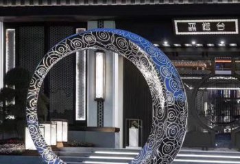 无锡精致圆环喷泉雕塑陪伴你的绿色城市