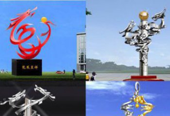无锡中领雕塑：传递意义的龙凤呈祥不锈钢雕塑