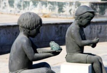 无锡儿童景观铜雕，携带童趣的青蛙