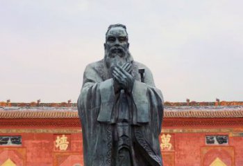 无锡广场青铜孔子像铜鼎