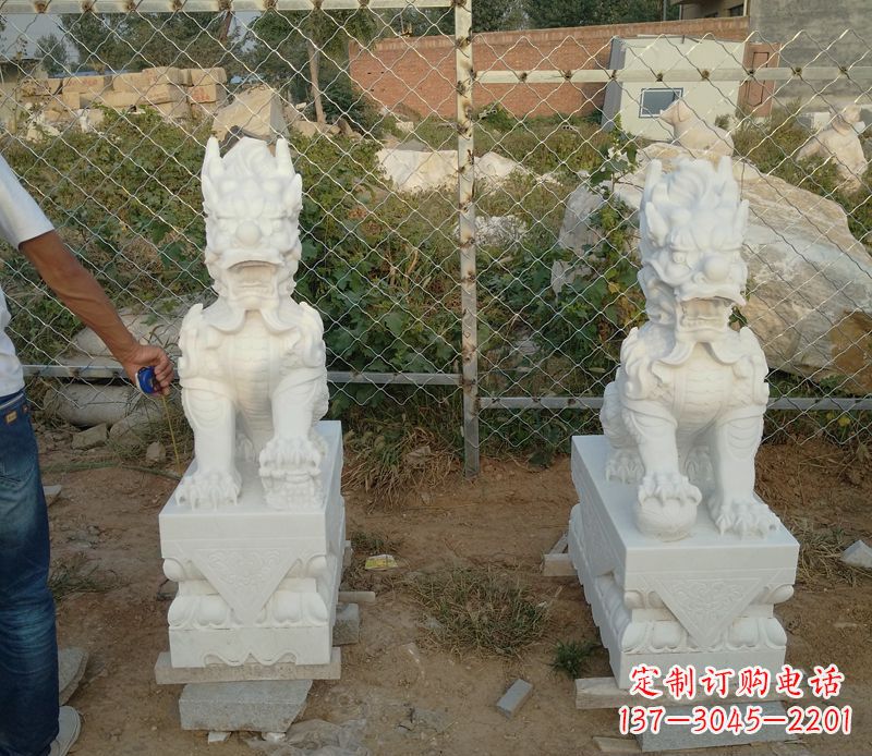 无锡中领雕塑汉白玉麒麟招财石雕