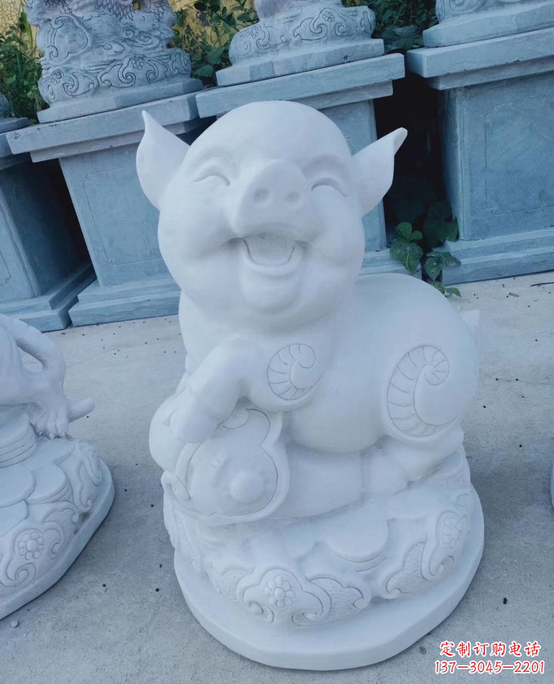 无锡领雕塑--汉白玉公园动物十二生肖石雕