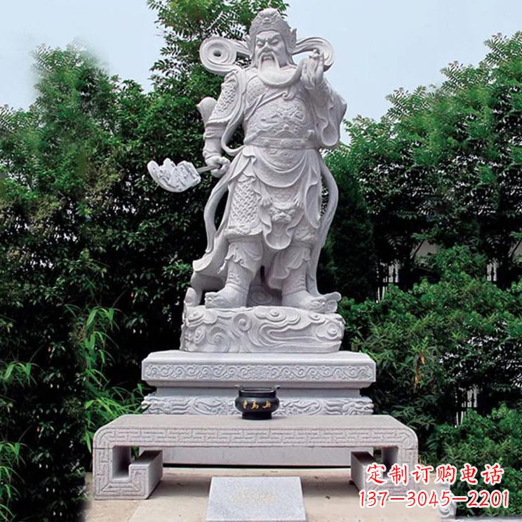 无锡汉白玉关公雕塑,融入神秘历史色彩