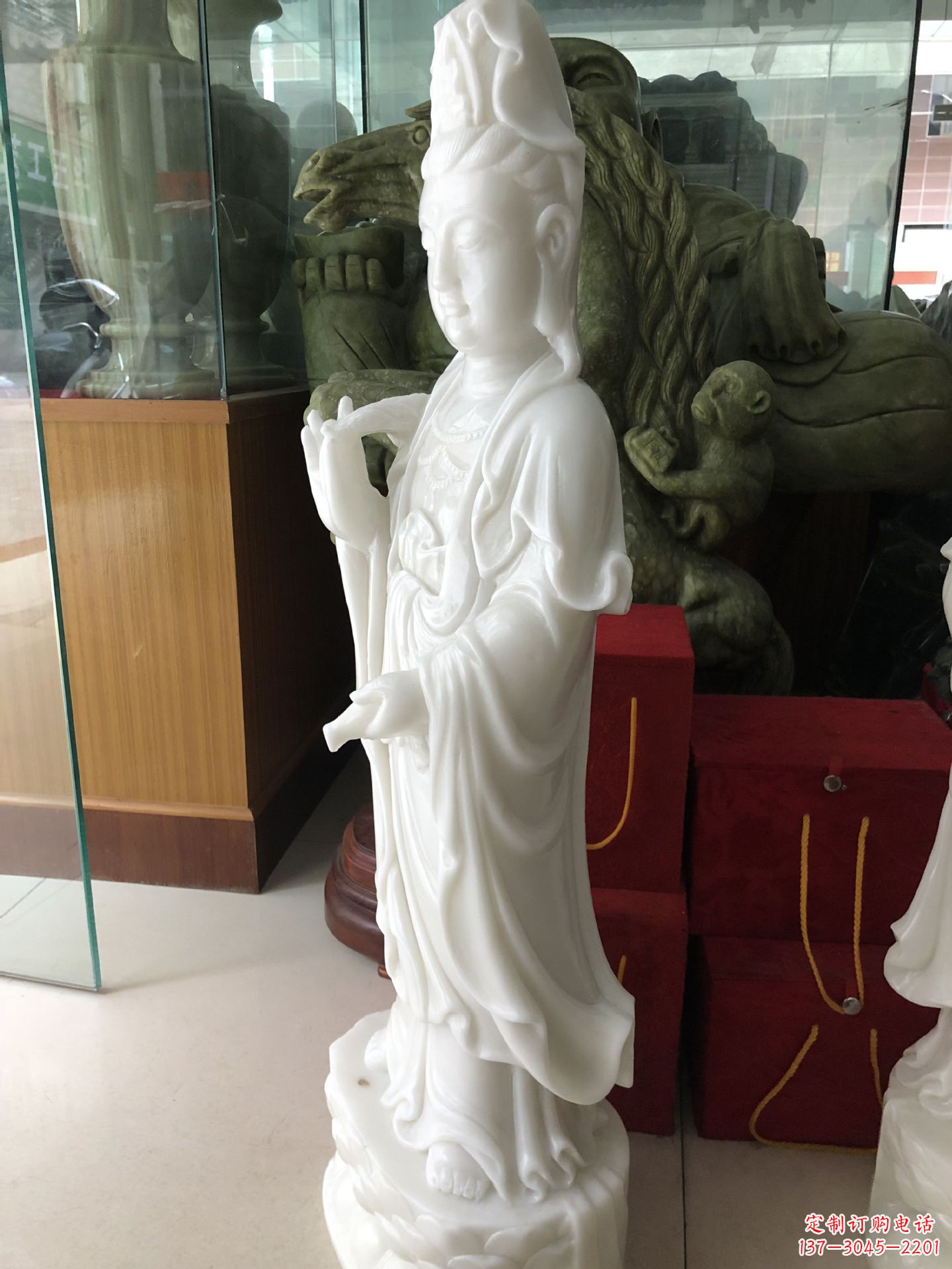 无锡精美汉白玉观音菩萨雕塑