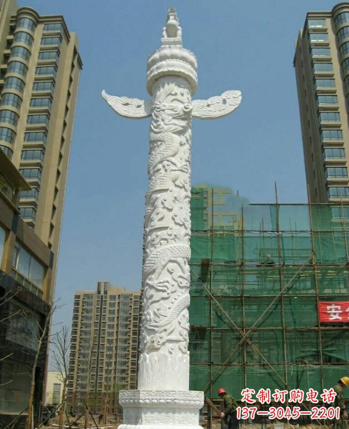 无锡汉白玉华表石雕
