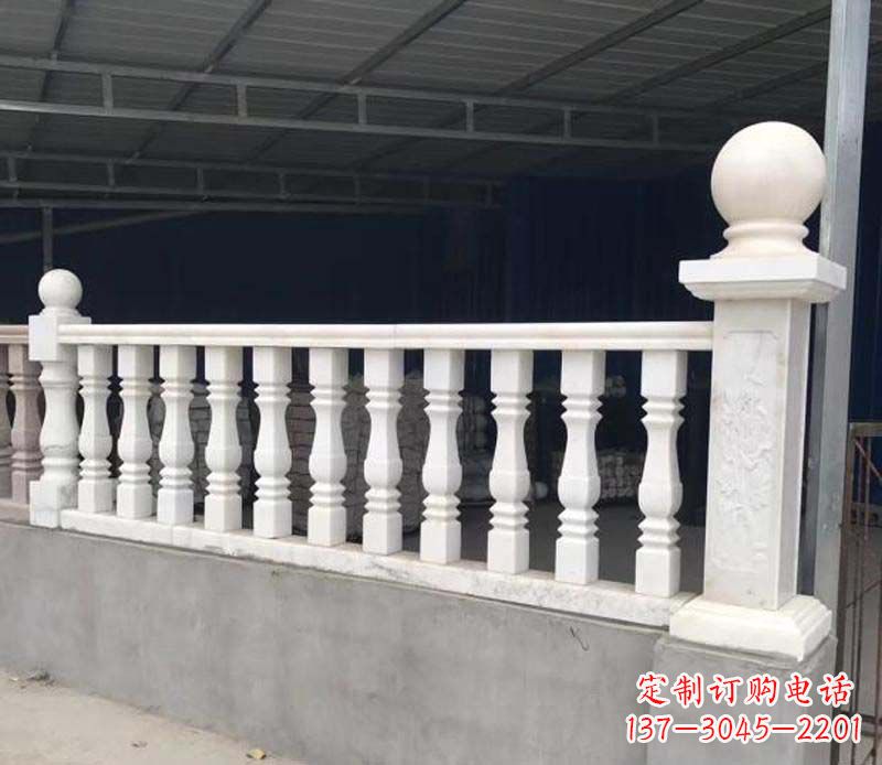 无锡中领雕塑,汉白玉栏杆景观雕塑定制