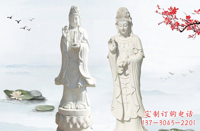 无锡象征慈悲的观音石雕