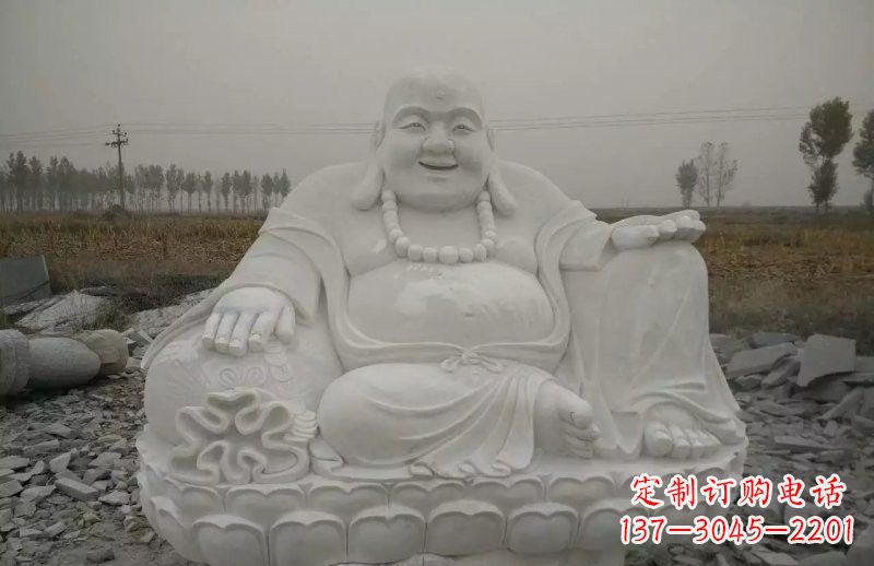 无锡质感非凡的汉白玉弥勒佛雕塑