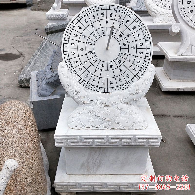无锡汉白玉石日晷雕塑,专属的精美记忆