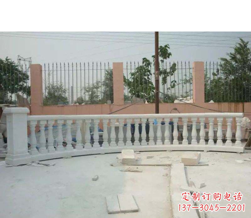 无锡精致白玉石栏杆雕塑