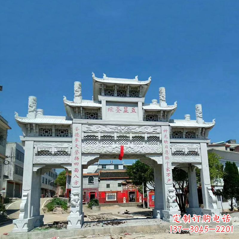 无锡全新定制石牌坊雕塑,为您的寺院注入历史文脉