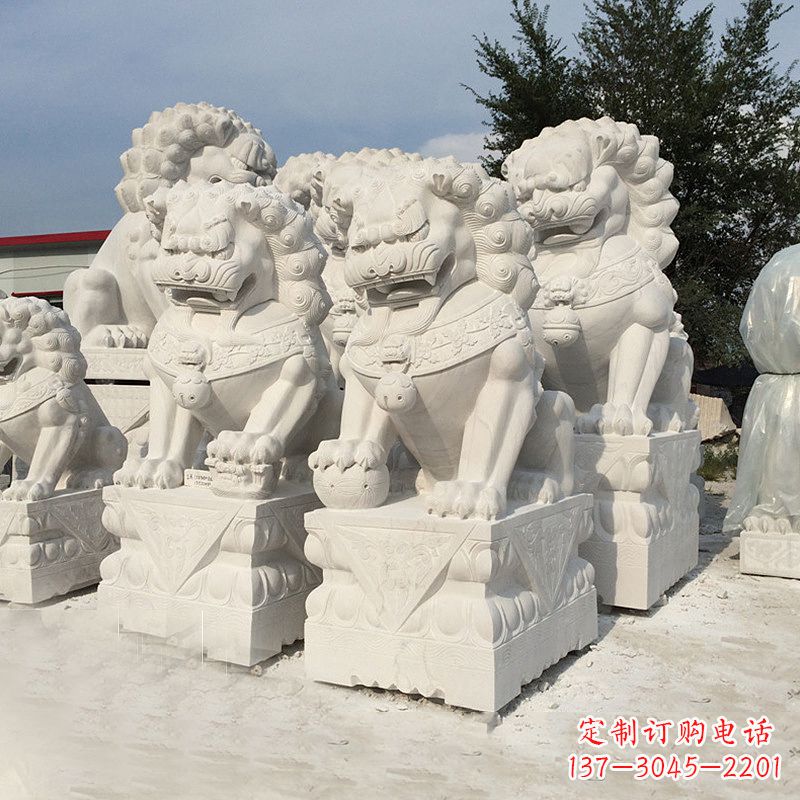 无锡汉白玉天安门小狮子