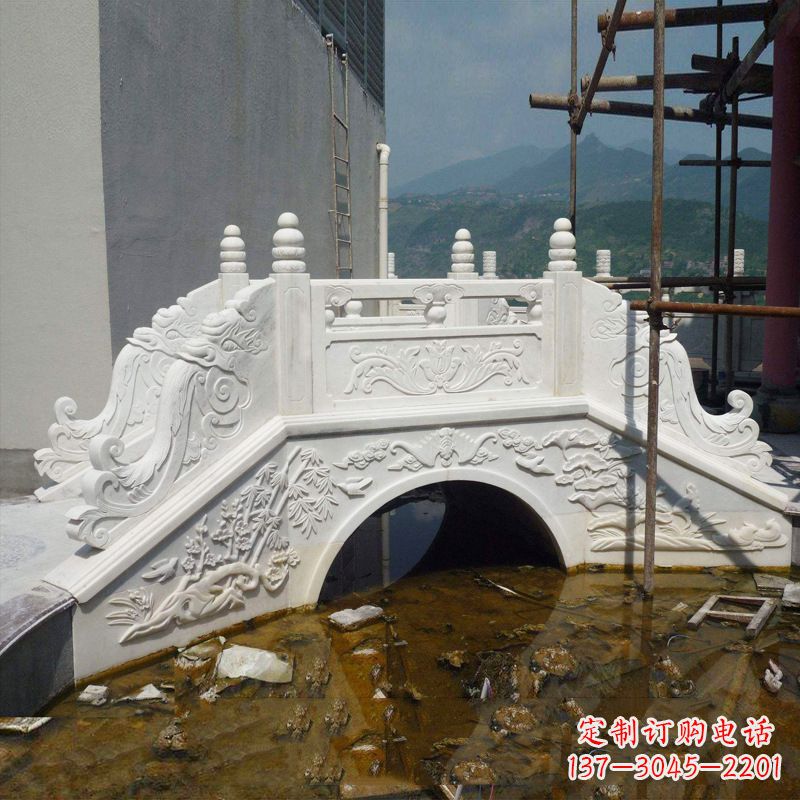 无锡汉白玉庭院装饰石桥雕塑