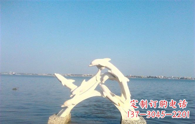 无锡精美汉白玉海豚雕塑