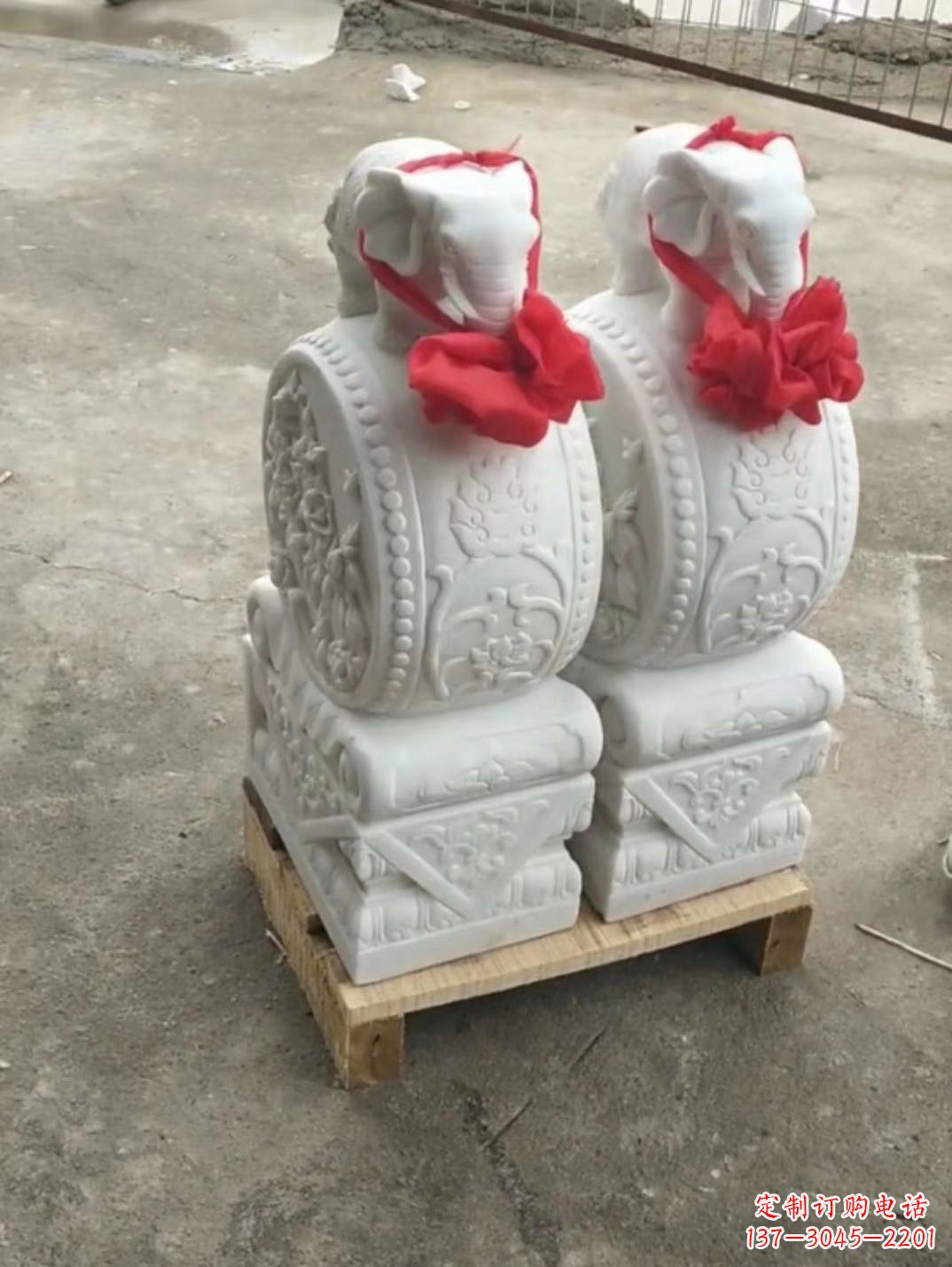 无锡时尚大气的玉石门墩雕塑