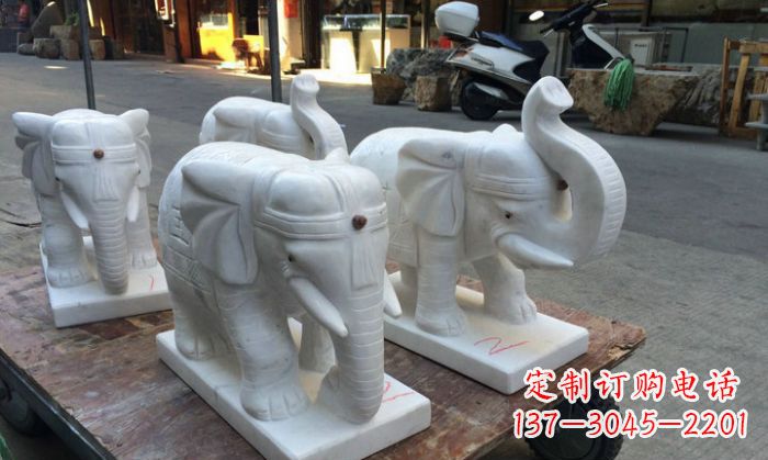无锡中领雕塑推出了一款极具特色的陶瓷小象石雕…