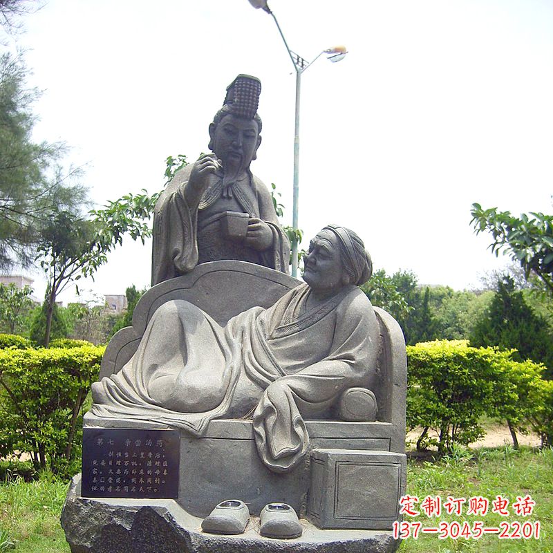 无锡精致细腻的汉文帝侍母-24孝人物雕塑