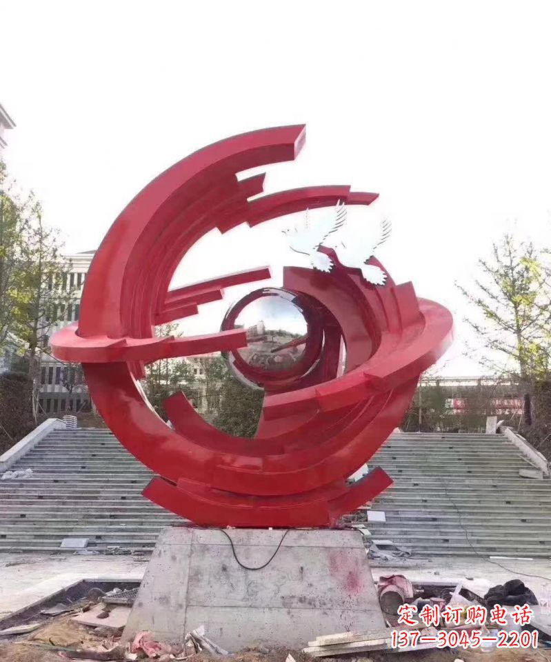 无锡体现和平美感的不锈钢和平鸽雕塑