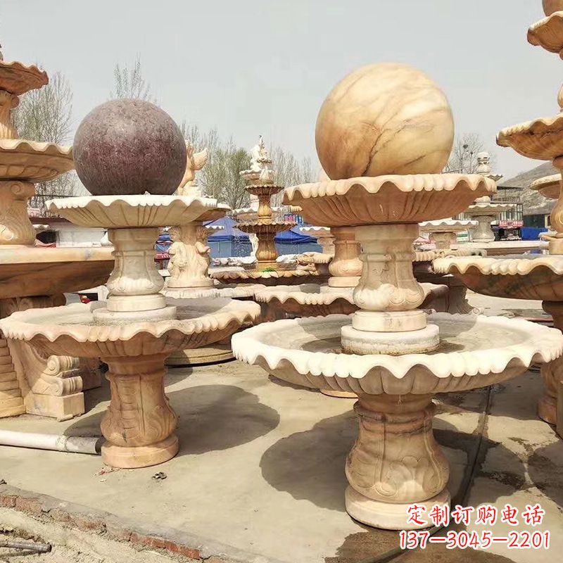 无锡河北石雕风水球喷泉,给您无与伦比的美景