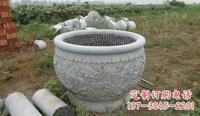 无锡荷花花盆公园景观石雕,千般美妙一览无余