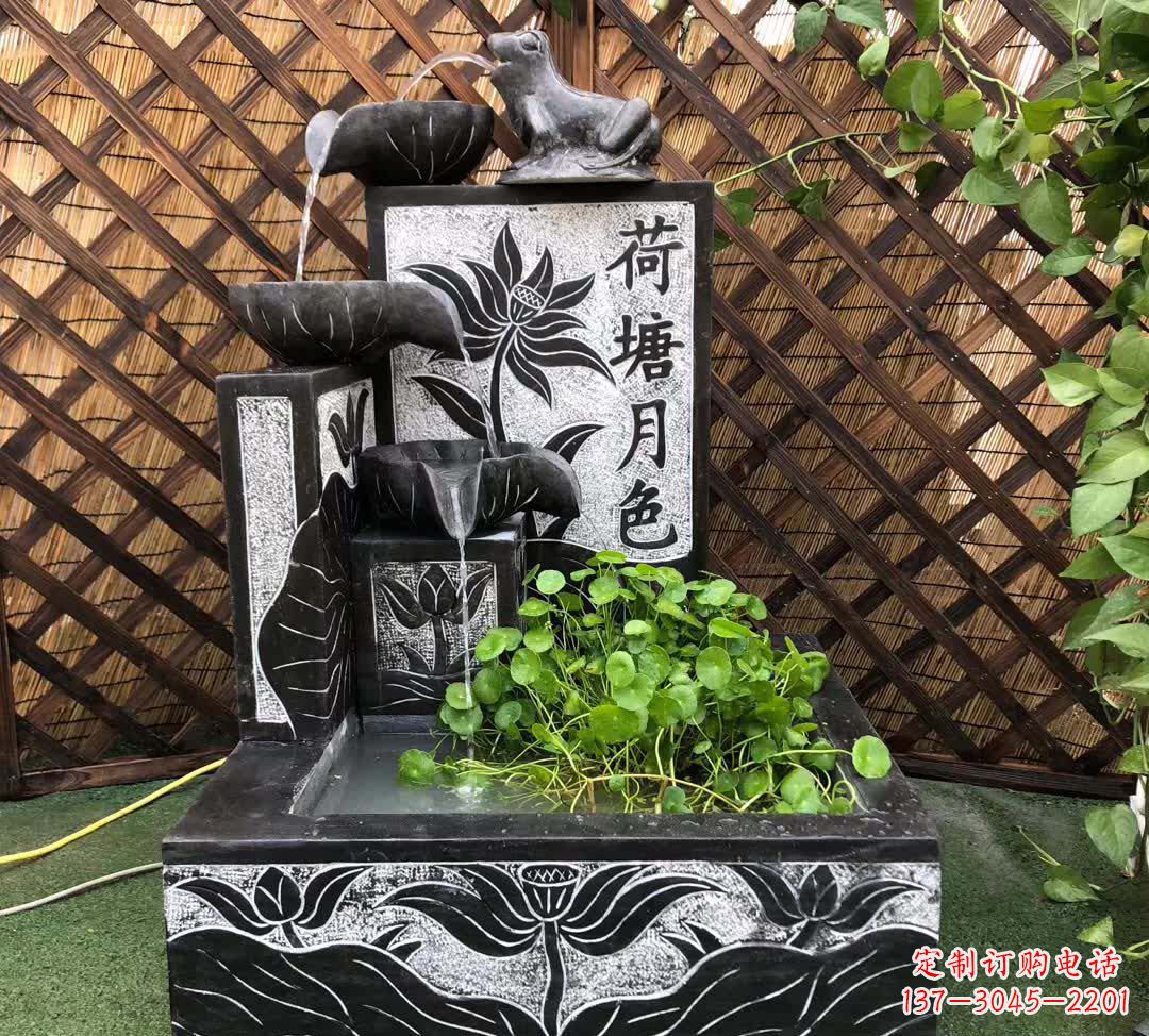 无锡荷塘月色景观石雕喷水池