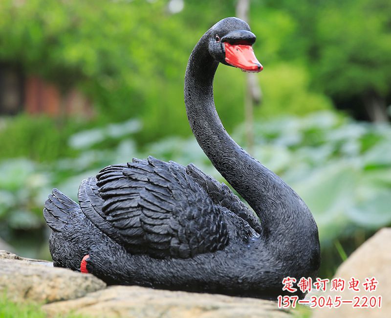 无锡精致高端的黑色天鹅雕塑