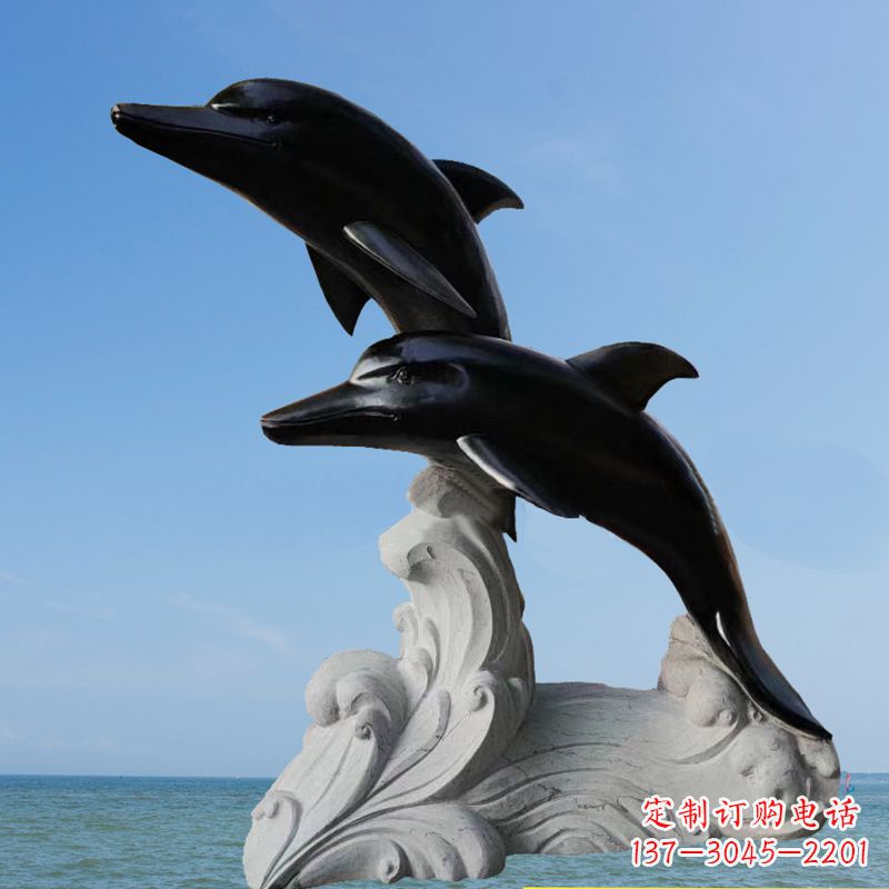 无锡黑曜石海豚石雕，让您的家园更加精美