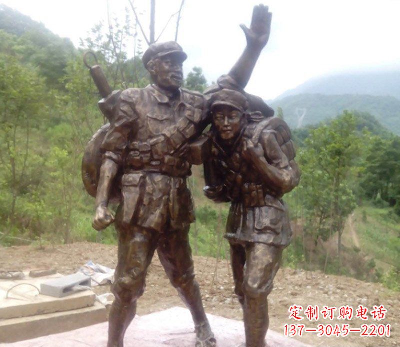 无锡红军人物铜雕 (2)