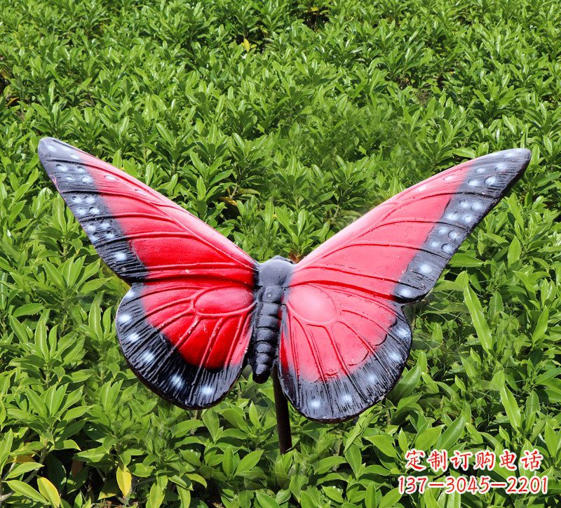 无锡红色玻璃钢蝴蝶雕塑