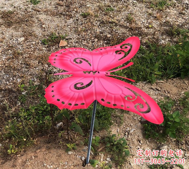 无锡红色铁艺不锈钢蝴蝶雕塑