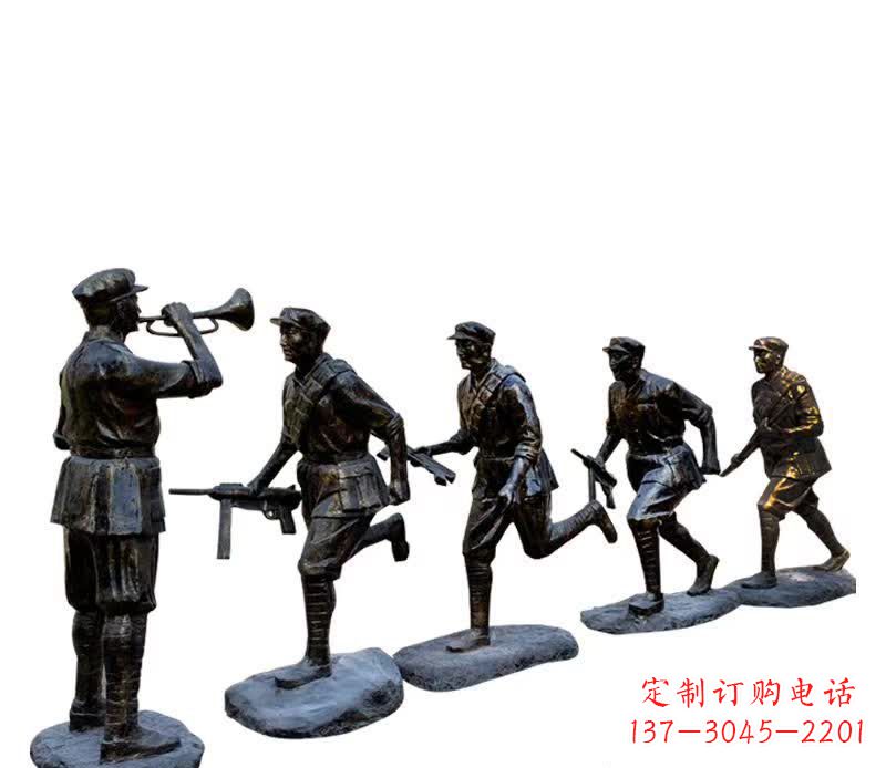 无锡传承红色精神,红军铜雕震撼人心