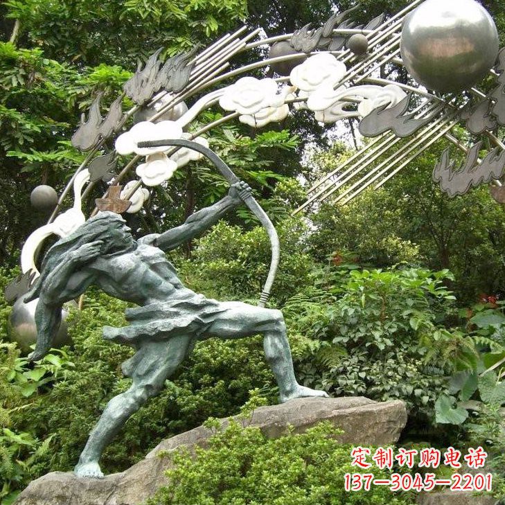 无锡华夏传统精美后羿射日雕塑