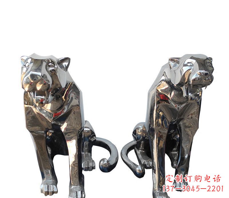 无锡中领雕塑专业制作室外豹子雕塑