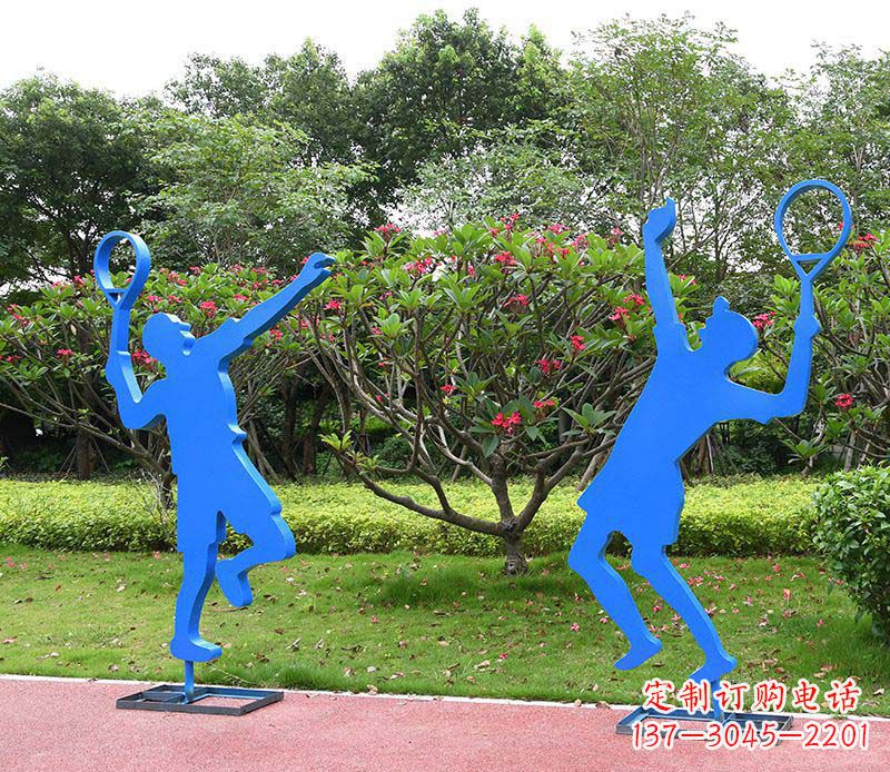 无锡不锈钢羽毛球人物雕塑