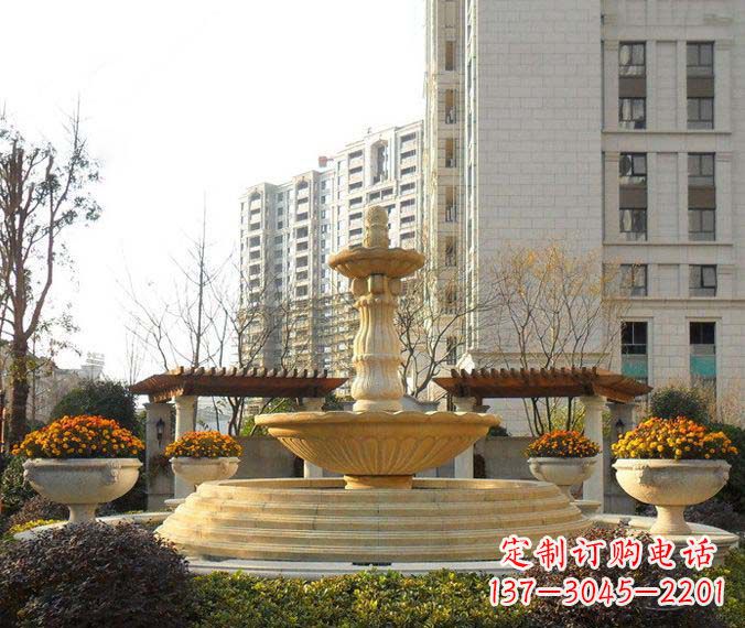 无锡多层喷泉石雕,一个非凡的视觉盛宴