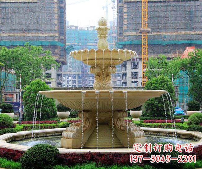 无锡户外多层喷泉石雕