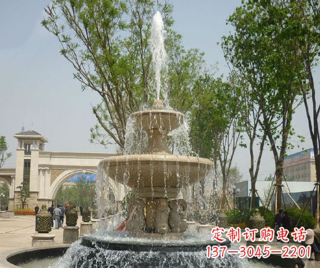 无锡精美多层喷泉雕塑,营造出优美水乐园