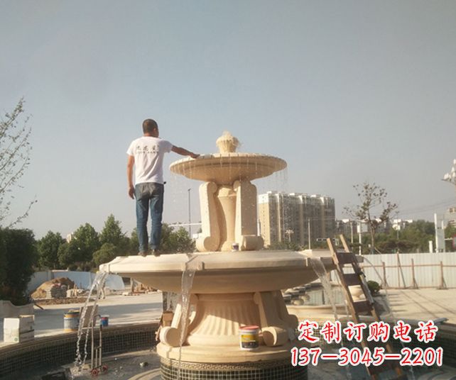 无锡艺术喷泉石雕,实现室外屋顶空间美化