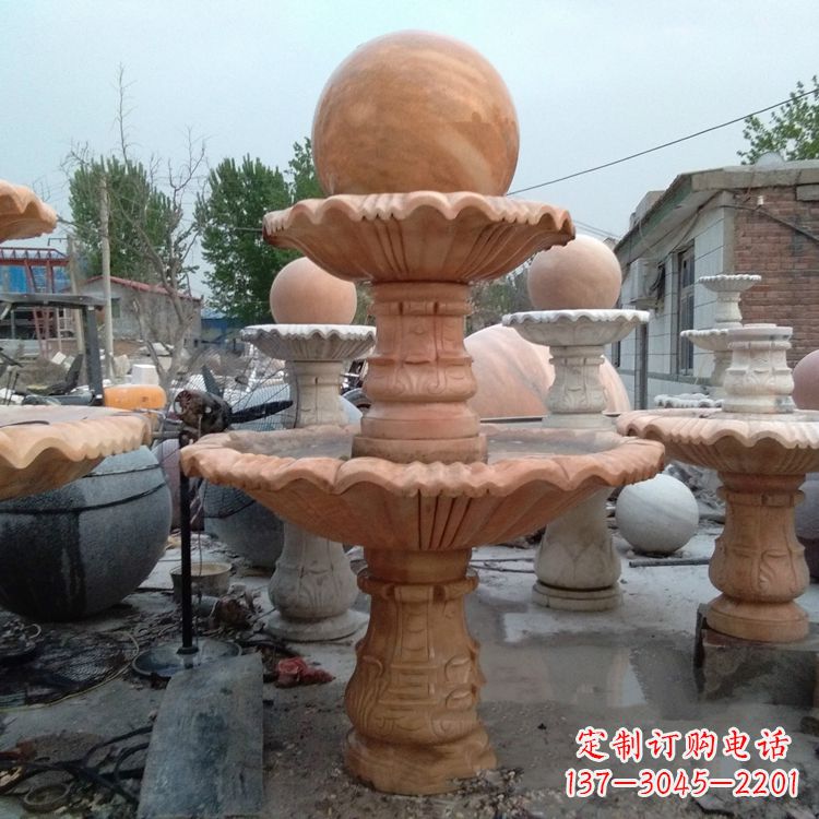 无锡中领雕塑,精致风水球雕塑让你的院落更加精致