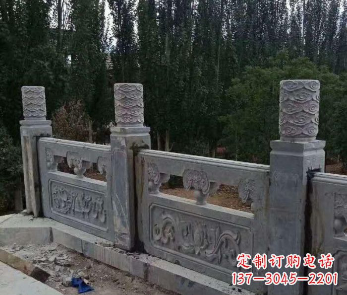 无锡护城河建筑石雕栏板 (3)