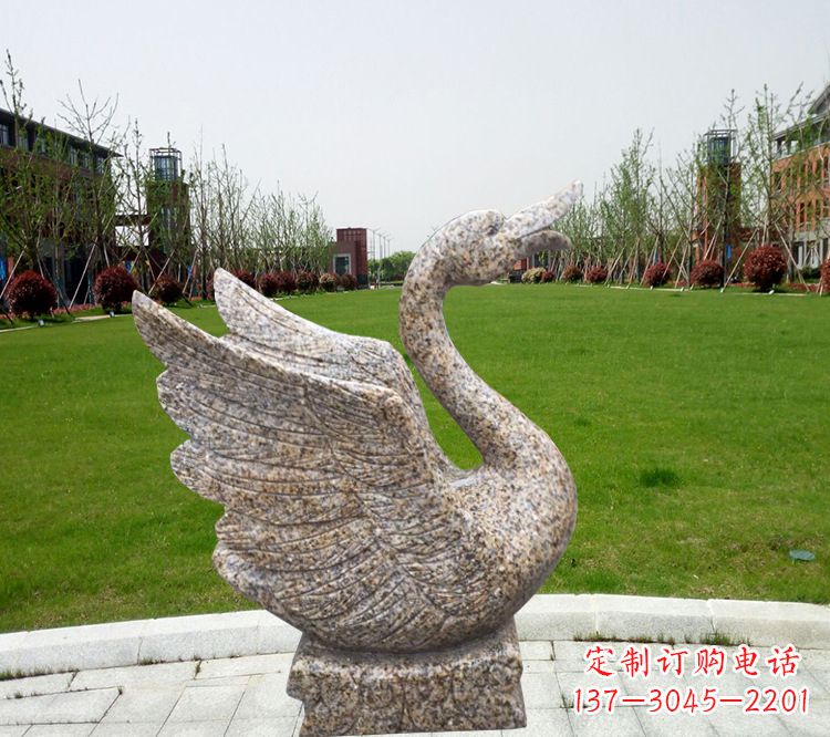 无锡中领雕塑推出的浪漫喷水天鹅雕塑,它是一件…