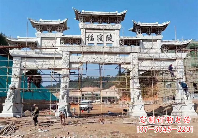无锡花岗岩牌坊雕塑,精致细腻的定制精品