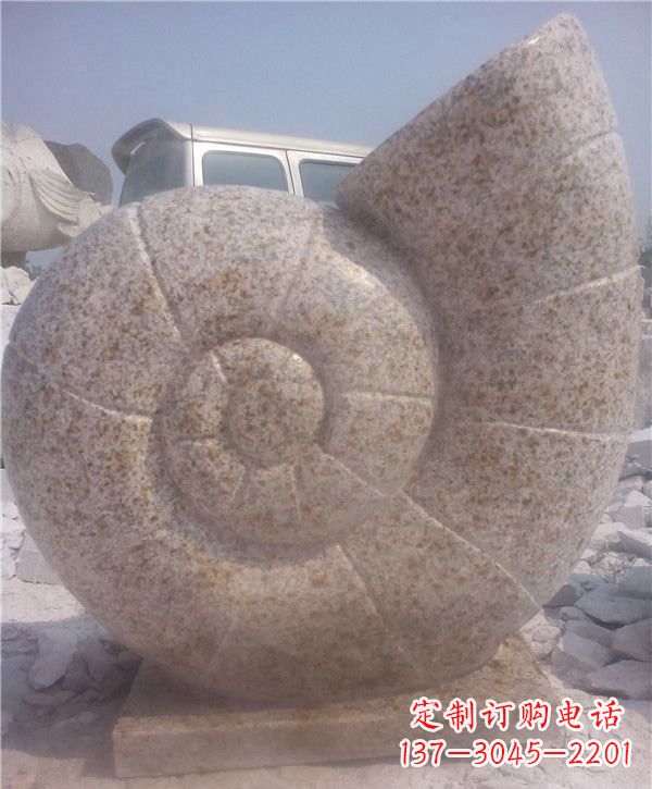 无锡花岗岩蜗牛石雕|质感细腻的蜗牛雕塑