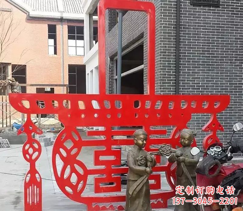 无锡历久弥新的不锈钢花篮雕塑