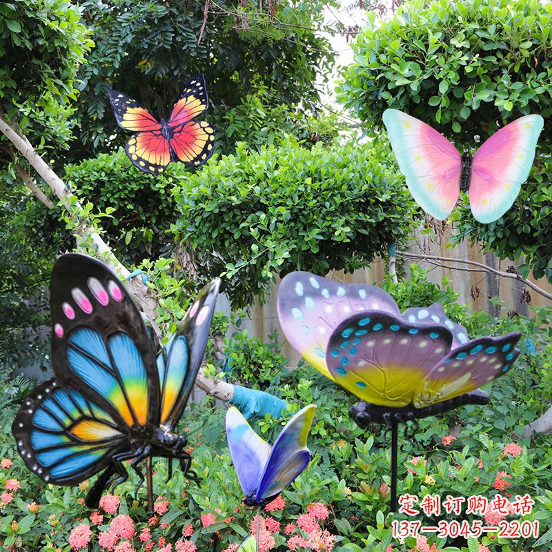 无锡花园玻璃钢仿真蝴蝶雕塑