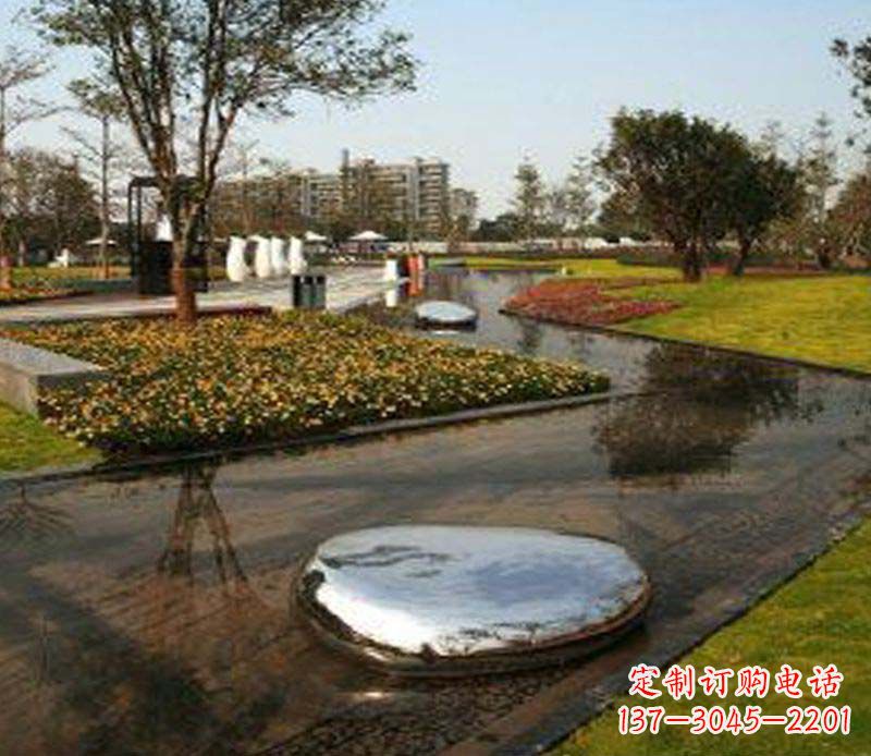 无锡花园不锈钢水滴景观雕塑