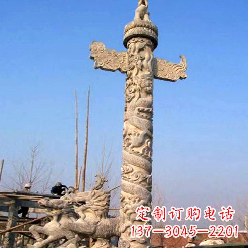 无锡象征古老华夏文化的华表柱子雕塑