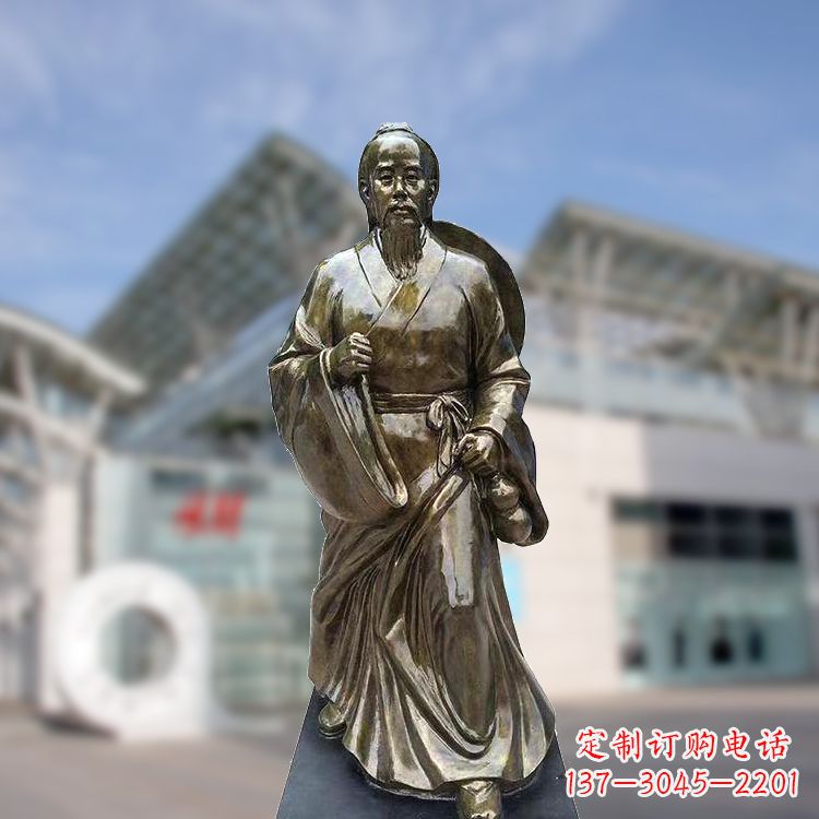 无锡华佗仿铜雕塑,雕刻技艺精湛